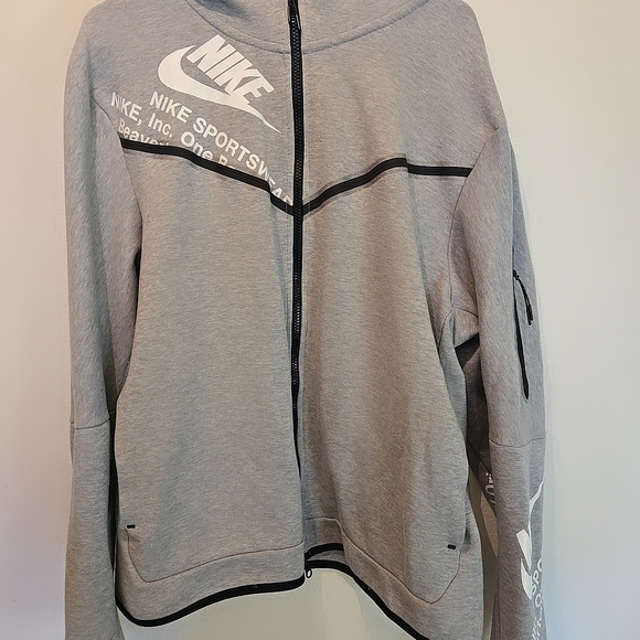 Nike Gray Zip-Up Hoodie - Picture 6 of 7